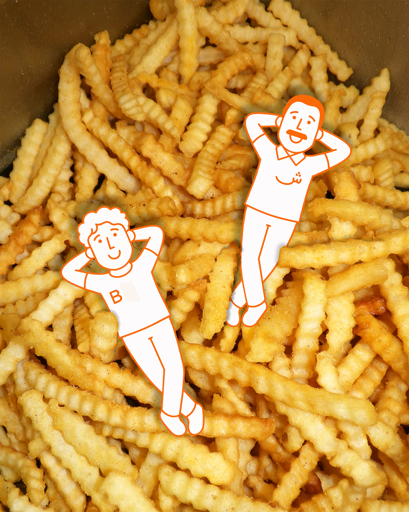 Burg and Shaw illustrated fries campaign image